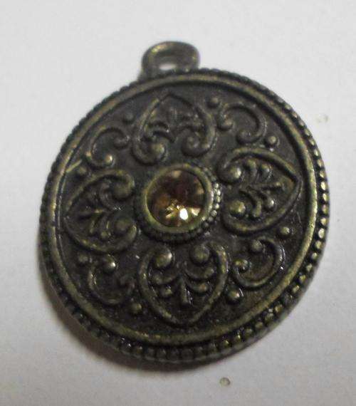 Bronze Disc Pendant, 28mm x 24mm - sold Individually, (Only 1 Available)