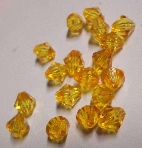 Acrylic Orange Bicone 6mm x 7mm - Pack of 50.