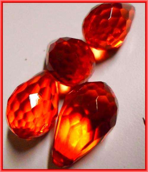 FOR A TENNER SALE!! Acrylic Red Facet Drop, 24mm - Pack of 10 X 2!