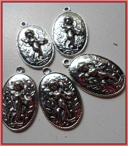 Nickle Charm, 29mm x 18mm - Pack of 5.