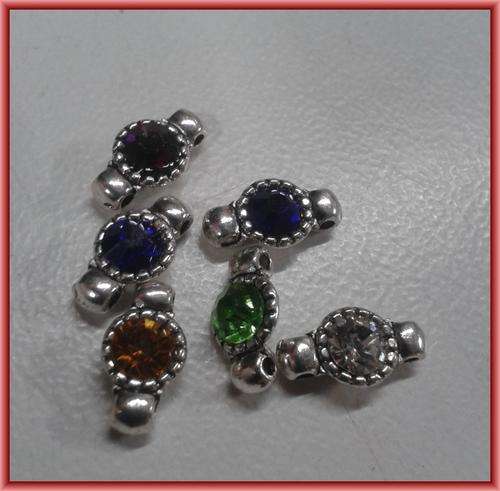 Rhinestone Connector Assorted, 13mm x 8mm - Pack of 5.