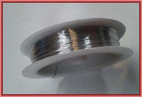 Silver Tone Beading Wire, 0.5mm - per Spool.