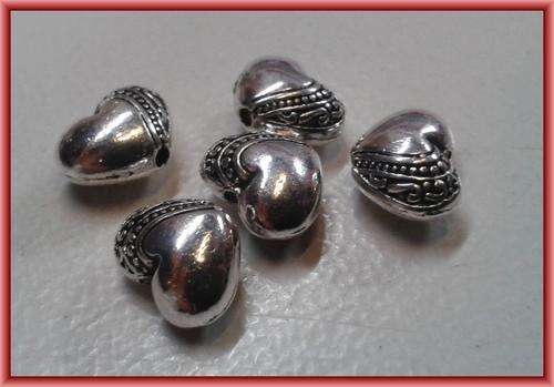 SPRING SALE!! Heart Spacer, 10mm x 8mm - Pack of 10.