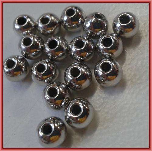 Silver Metalized Spacer, 4mm - Pack of 50.