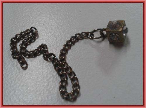 Charm, 9mm x 6mm on chain - Sold individually.