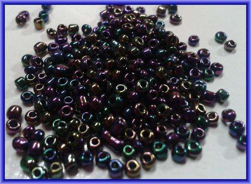 Black Oil Slick Seed Beads, 10/0 - Pack of +/- 15g
