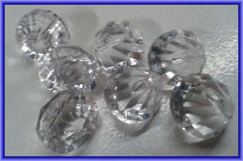 Clear Acrylic Drop Beads - 13mm x 12mm - Pack of 15.