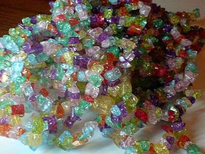 Glass Crackle, 6 - 10mm, Assorted, 50 pieces.