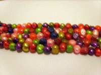 Freshwater Pearls, 6mm,Irregular, Assorted Colours, Pack of 20.