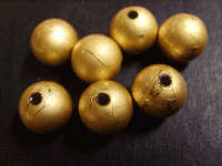 Golden Acrylic Splash Rounds, 14mm - Pack of 5.