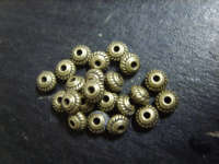 Bronze Spacers, Round, 4mm - Pack of 20.