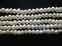 Natural White Freshwater Pearls, 3.2mm - PAck of 10.