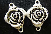Nickle Rose Connector , 35mm - Sold Individually.