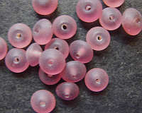 Frosted Purple Discs, 8mm - Pack of 20.