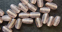 Dusky Pink Glass Ovals , 9mm X 4mm - Pack of 20.