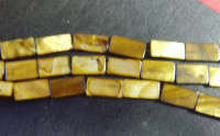 Bronze Shell Rectangles, 14mm x 7mm  - Pack of 5.
