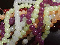 Smokey Glass Rounds, 8mm - Pack of 250. ( 50 per colour )