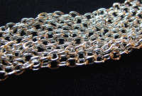 SPECIAL : Silver - Tone Metal Chain, 3mm Link - Sold Per Meter.