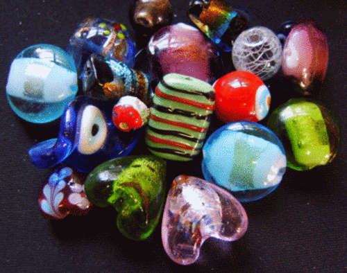 Lampwork Mix - Pack of 100g ( +/- 27 Beads ).