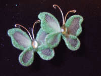 Green Stocking Butterfly , 27mm x 32mm - Sold Individually..