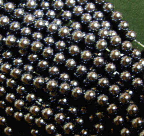 Charcoal Glass Pearls, 6mm - Per String. (+/- 150).