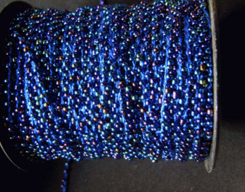 Blue Rainbow Seed Cord, per meter.