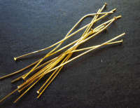 Gold Tone Headpins, 40mm - Pack of 40g  ( +/- 250 pins).