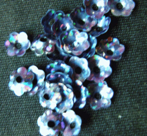 Charcoal Petal Sequins, 6mm - Pack of 100.