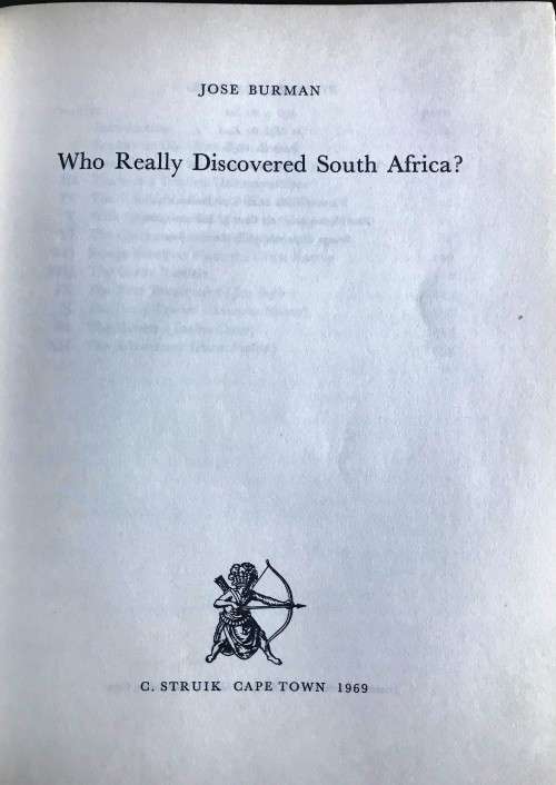 Who Really Discovered South Africa? by Jose Burman
