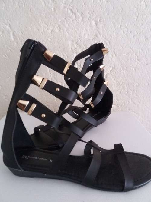Black Gladiator Sandals