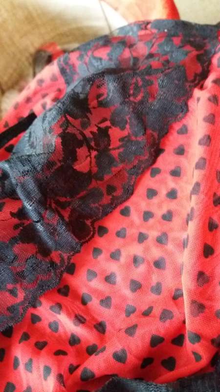 Red and Black Babydoll with g-string - XL/XXL