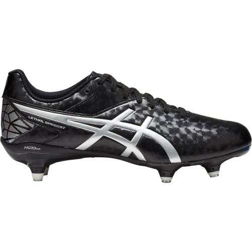 ASICS Men`s Lethal Speed ST Rugby Boots - Black/White size12