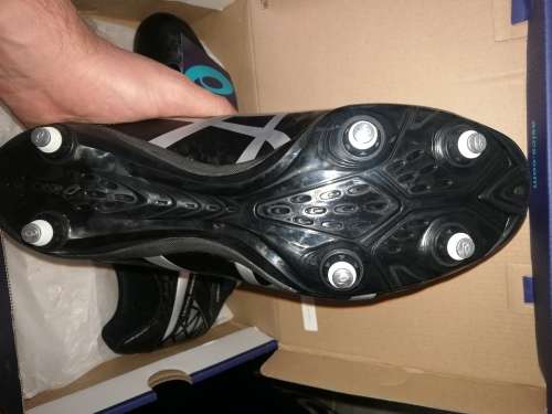 ASICS Men`s Lethal Speed ST Rugby Boots - Black/White size12