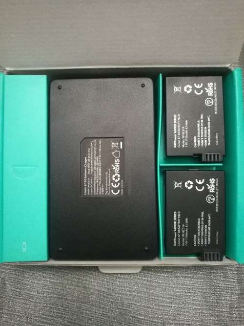 RAVPower Dual 1100mAh Canon LP-E8 Replacement Battery Charger Set