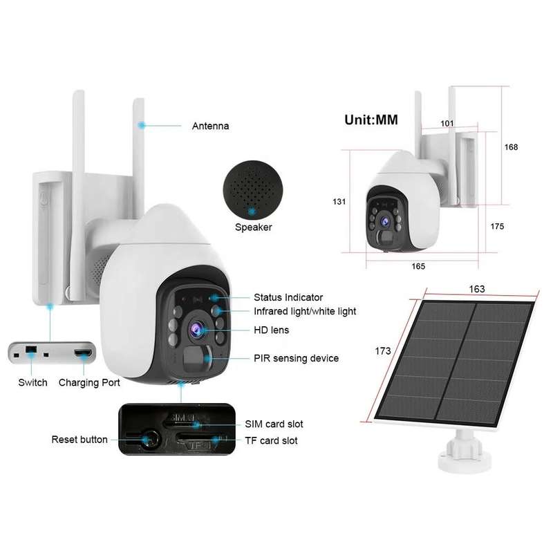 Atlantis Pro 4G wireless Solar Security Camera Waterproof and motion detection