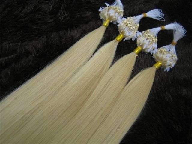 LIGHT BLONDE 613  **MICRO RING - 100 PIECES HUMAN HAIR FOR BONDING