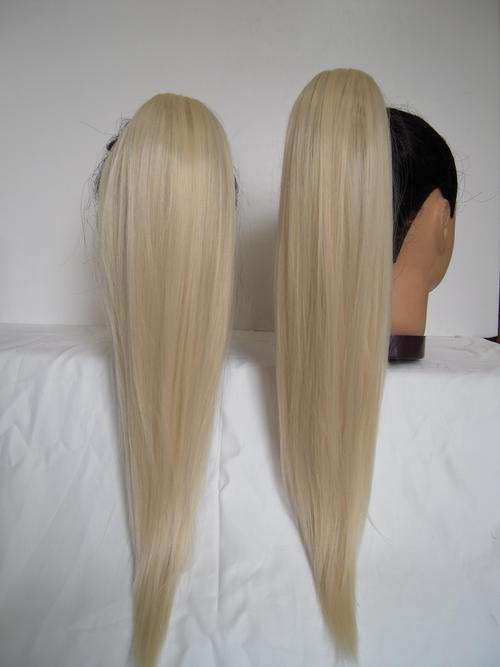 ** STRAIGHT***LIGHT BLONDE *** CLIP ON PONY TAIL HAIR EXTENSION* NOW HERE