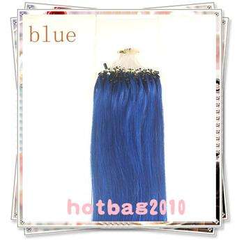 BLUE OR PINK**MICRO RING - 50 PIECES HUMAN HAIR FOR BONDING