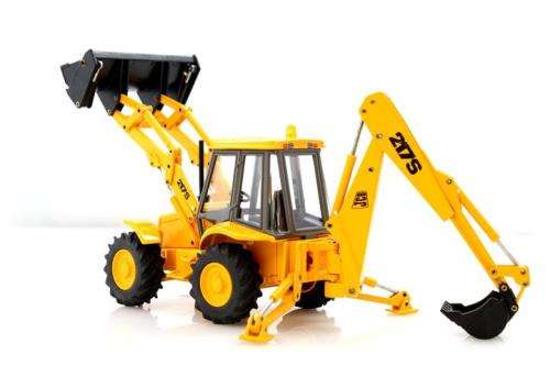 JCB 4CX backhoe loader / TLB -  1:35 scale diecast model / tractor / excavator