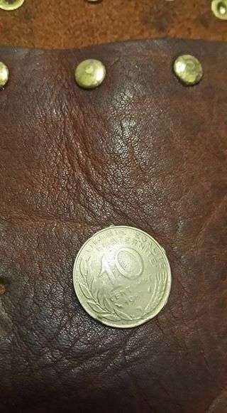 One "coin" missing right at the back centre