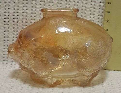 Carnival glass piggy bank!