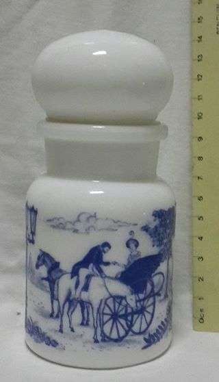 Milk glass cannister