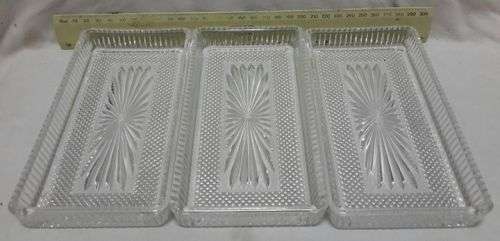 Beautiful glass dishes x 3