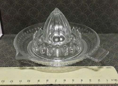 Vintage solid glass citrus juicer