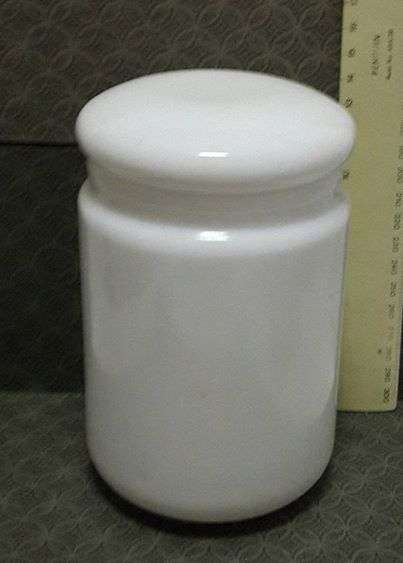 Milk glass cannister