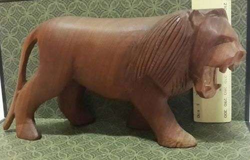 Hand carved hardwood Lion