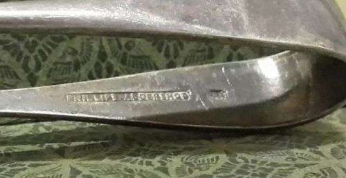 Silver plated sugar tongue