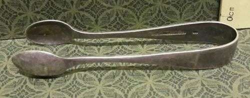 Silver plated sugar tongue