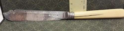 EPNS fish knife - bone? handle