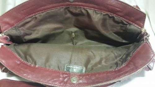 Well used/character Oxblood Leather handbag
